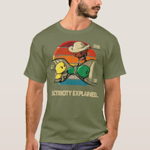 Ohm Volt Amp Electricity Explained Vintage Nerd T-Shirt
