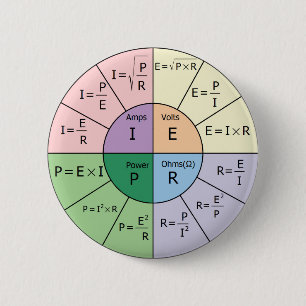 Ohm's Law 2 Inch Round Button
