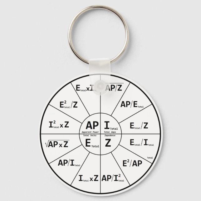 Ohms Law for AC Keychain (Front)