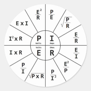 Ohm's Law for DC Classic Round Sticker