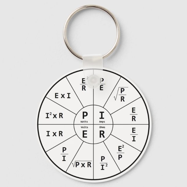 Ohm's Law for DC Keychain (Front)