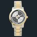 Ohm's Law Watch- Black and White Watch<br><div class="desc">Ohm's Law wheel watch, black and white dial.</div>