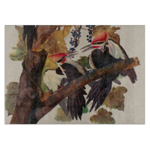 ohn James Audubon Pileated Woodpecker Bird Print Cutting Board