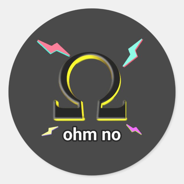 Ohn no classic round sticker (Front)