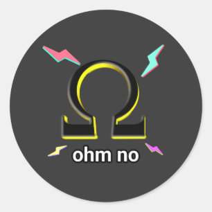 Ohn no classic round sticker