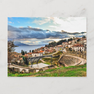 Ohrid, Macedonia panoramic view Postcard