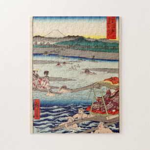 Ōi River between Suruga and Tōtōmi Provinces Jigsaw Puzzle