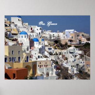 Oia, affiche grecque