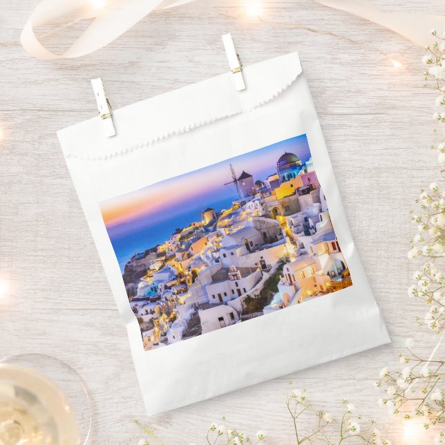 Oia Santorini Favour Bag (Clipped)