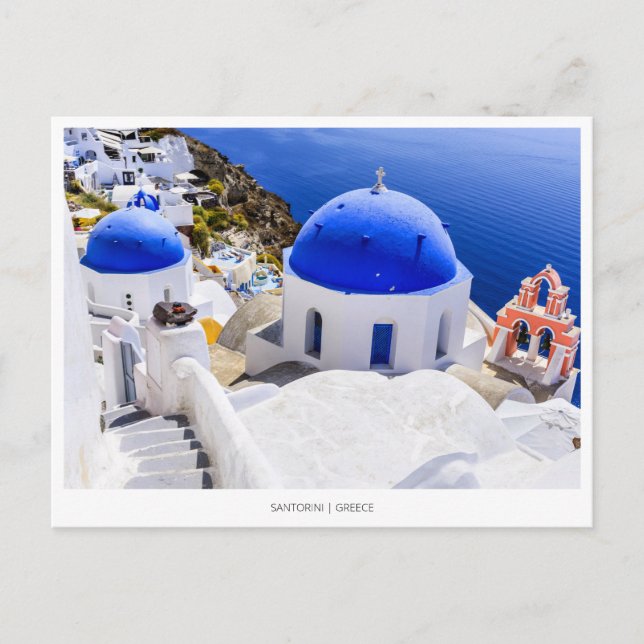 Oia, Santorini, Greece Holiday Postcard (Front)
