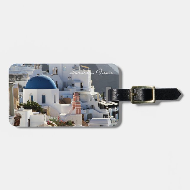 Oia, Santorini Greece, luggage tag (Front Horizontal)