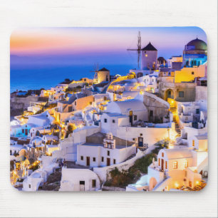 Oia Santorini Greece Mouse Pad