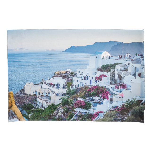 Oia, Santorini, Greece Pillowcase (Front)