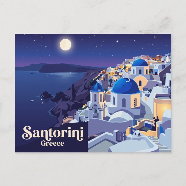 Oia, Santorini Greece Postcard (Front)