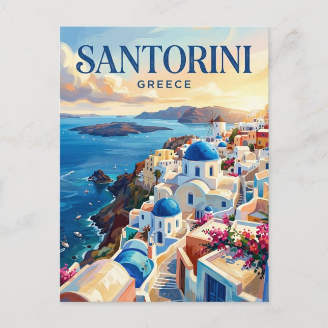 Oia, Santorini Greece Postcard (Front)