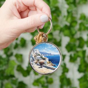 Oia Santorini Keychain