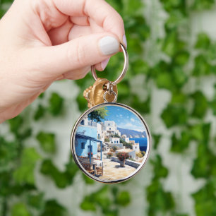 Oia Santorini Keychain