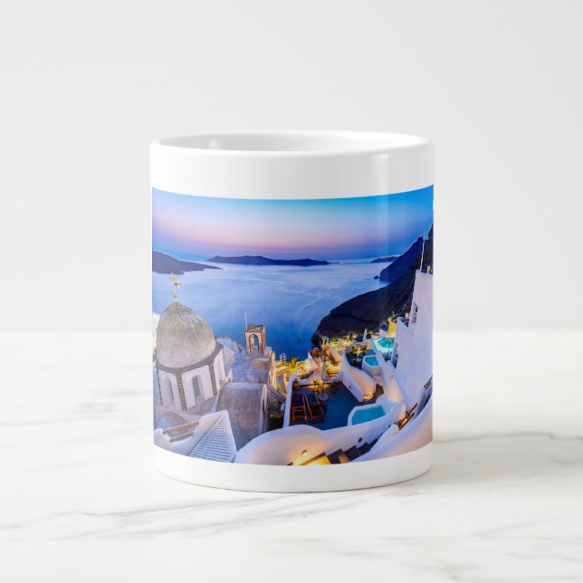 Oia Santorini Large Coffee Mug (Front)
