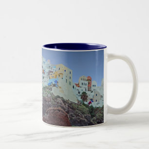Oia ,Santorini Two-Tone Coffee Mug