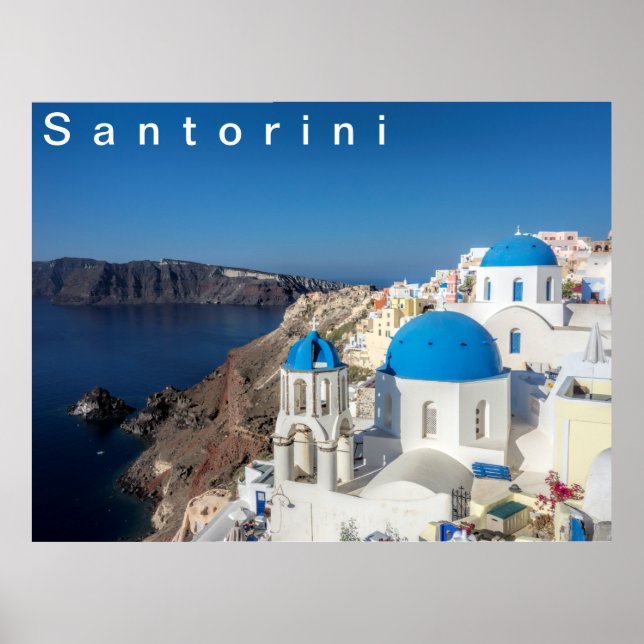 Oia village in Santorini Poster (Front)