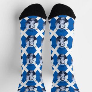 Oidhche Bhlas Burns Gaelic Blue-Colour And Saltire Socks