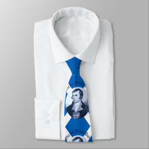 Oidhche Bhlas Burns Gaelic Blue-Colour And Saltire Tie