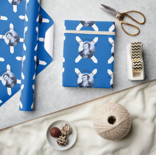 Oidhche Bhlas Burns Gaelic Blue-Colour And Saltire Wrapping Paper