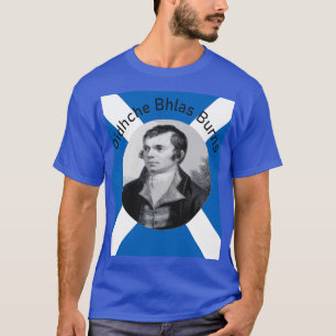 Oidhche Bhlas Burns Gaelic Grey-Colour And Saltire T-Shirt