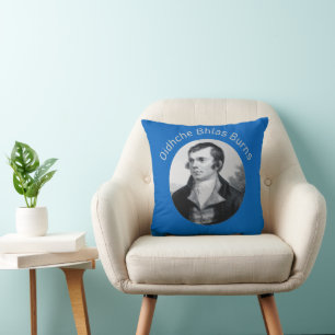 Oidhche Bhlas Burns Gaelic Grey-Colour Throw Pillow