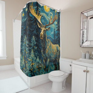 Oie dans la forêt de pins Van Gogh Douche rideau