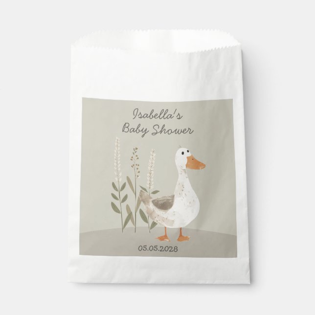 Oie d'aquarelle mignonne — Sacs de préférence pers (Devant)