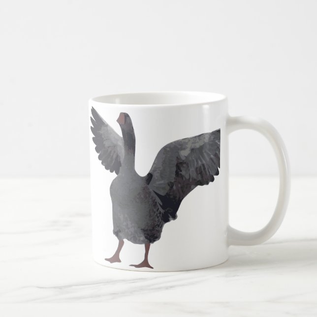 Oie grise sur la tasse (Droite)