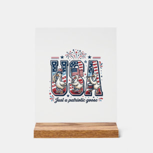 Oie Patriotique USA Vintage Quatrième de Juillet C