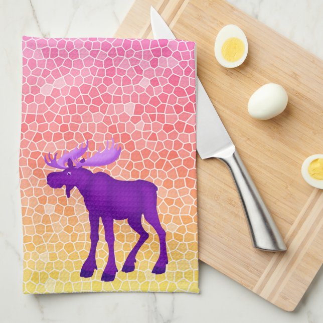 Oie pourpre - Serviette de cuisine (Quart Plié)
