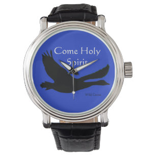 Oie sauvage Montre 'Viens Esprit Saint' (bleu)