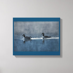 Oies canadiennes sur la toile du lac Imprimer