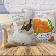 Oies de ferme, Oranges d'hiver Oreillers à lancer