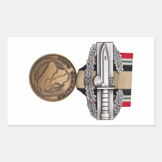 OIF Combat Action Badge Sticker (Front)