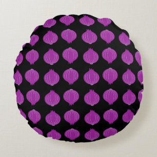Oignons Round Pillow