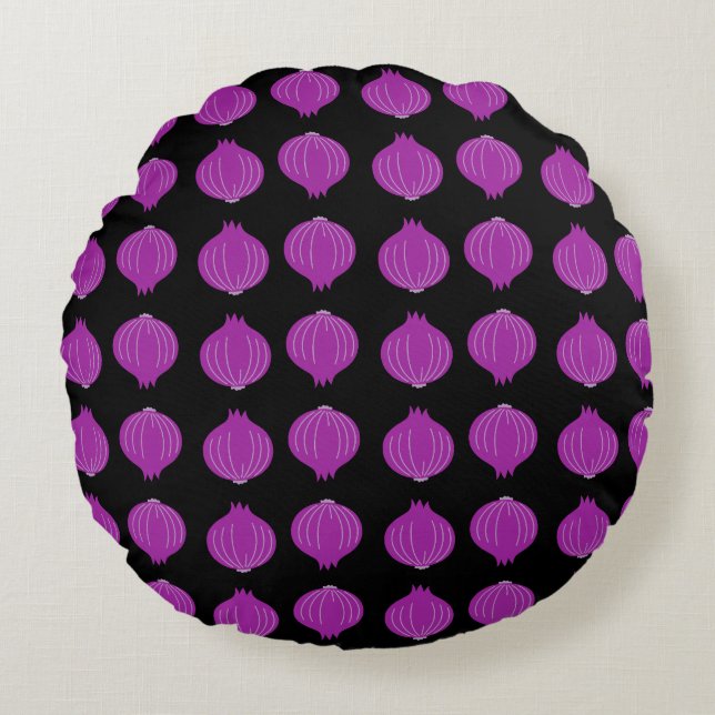 Oignons Round Pillow (Front)