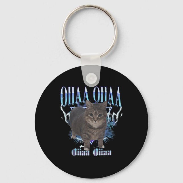 Oiia Oiia Cat Brainrot  Keychain (Front)