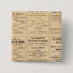 Oil Advertisements 2 Inch Square Button