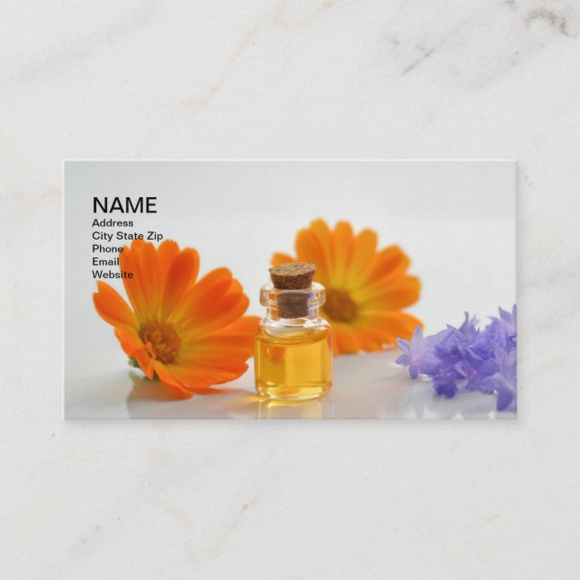 Oil and Flowers Business Card (Front)