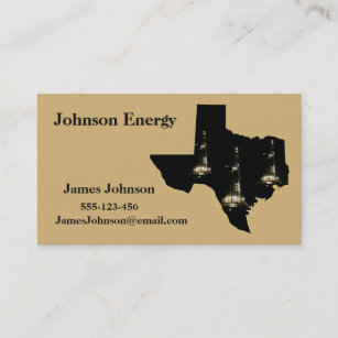 Oil And Gas Industry Business Cards Lit Rig