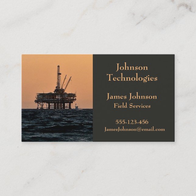 Oil And Gas Industry Business Cards Offshore (Front)
