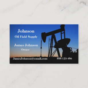 Oil And Gas Industry Business Cards Pump Jack