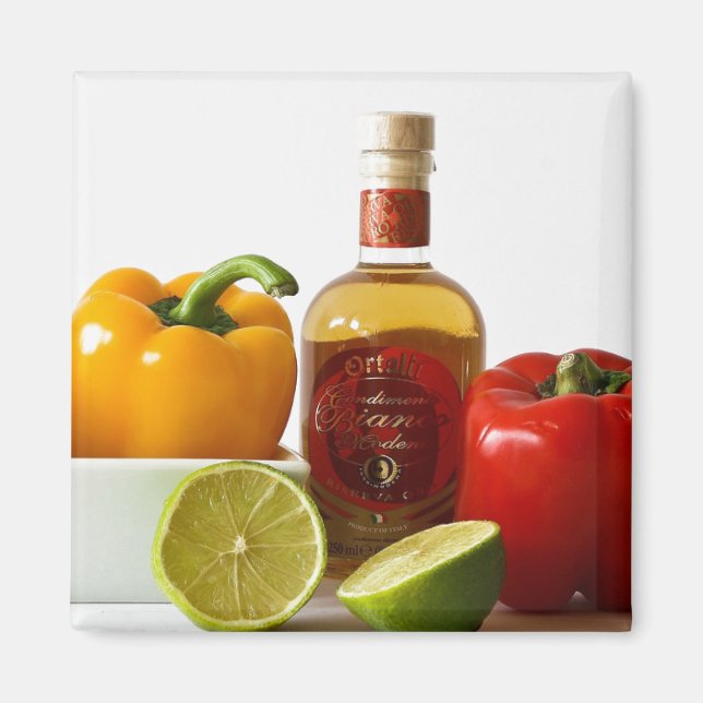 Oil and Peppers Magnet (Front)