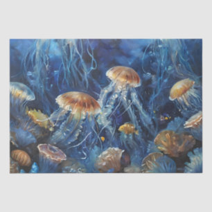 Oil Art Jellyfish Decoupage  Tissue Paper