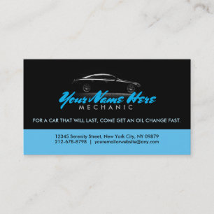 Oil Change Slogans Business Card