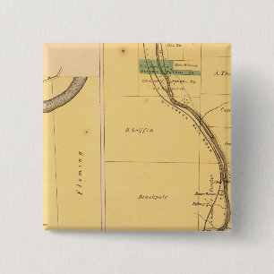 Oil Creek Pennsylvania Atlas Map 2 Inch Square Button